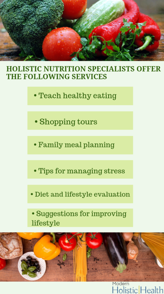 Holistic Nutrition Specialists Offer the Following Services